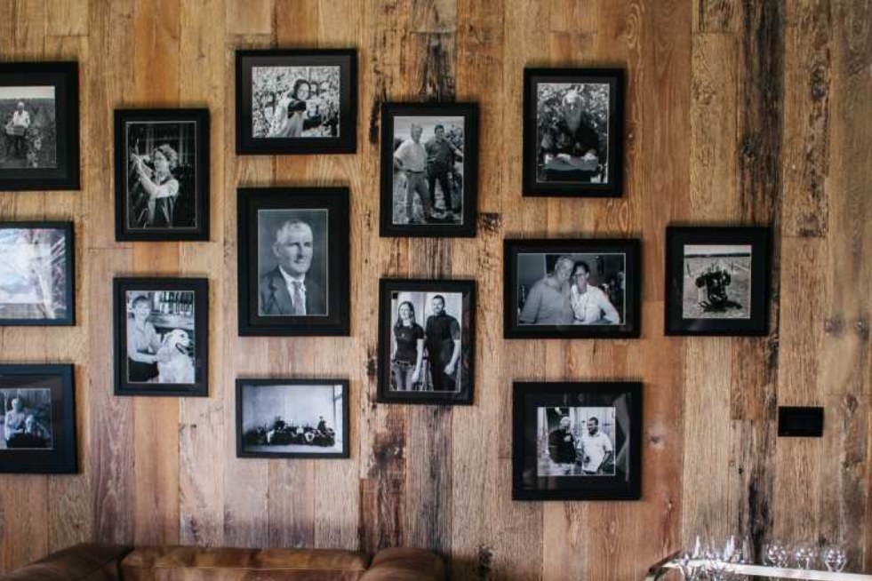 a group of pictures on a wall