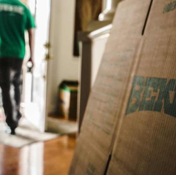 a close-up of a cardboard box