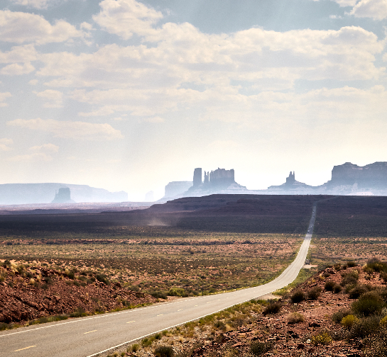 a road through a desert